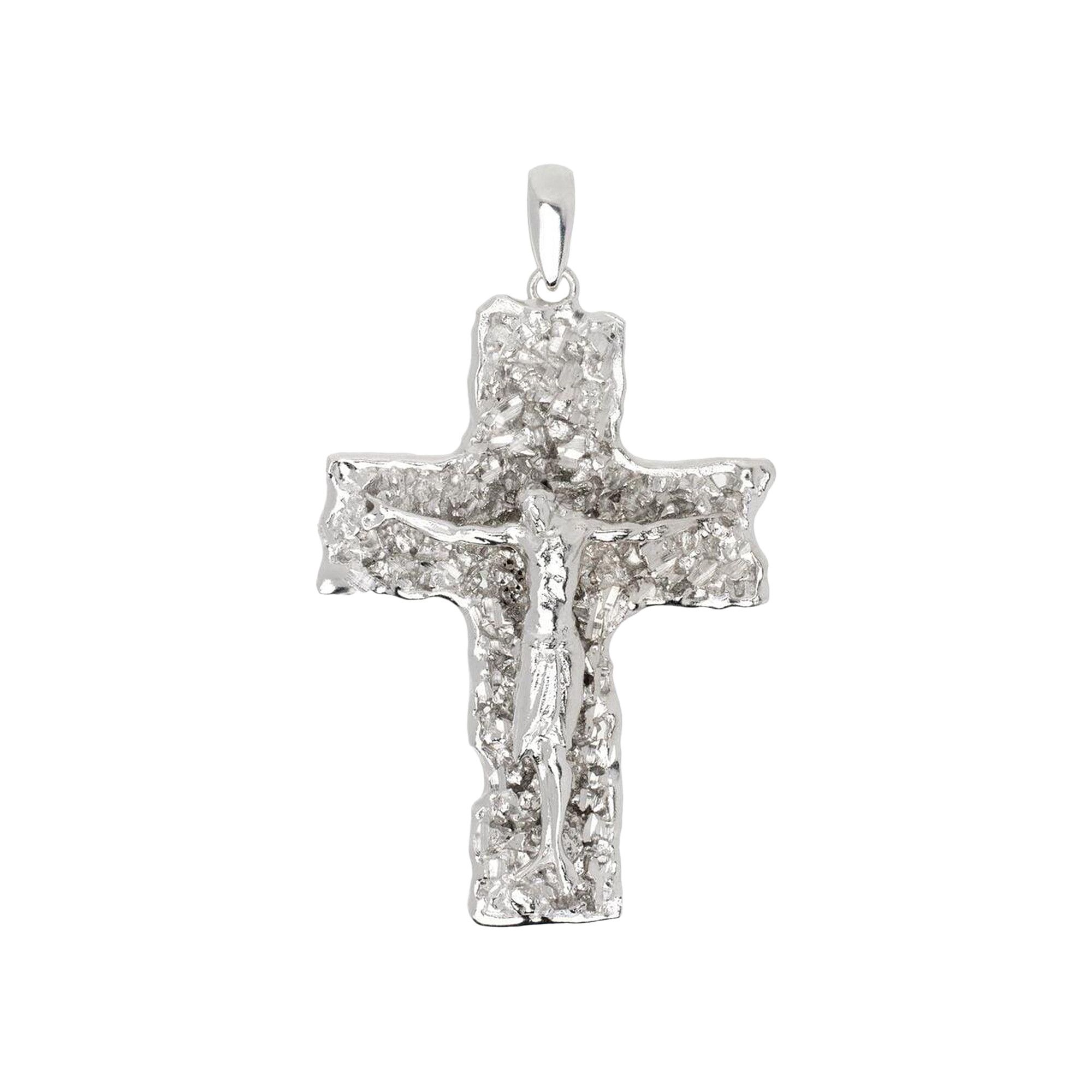 Buy Veneda Carter VC009 Cross Pendant Necklace 'Rhodium' - 813924