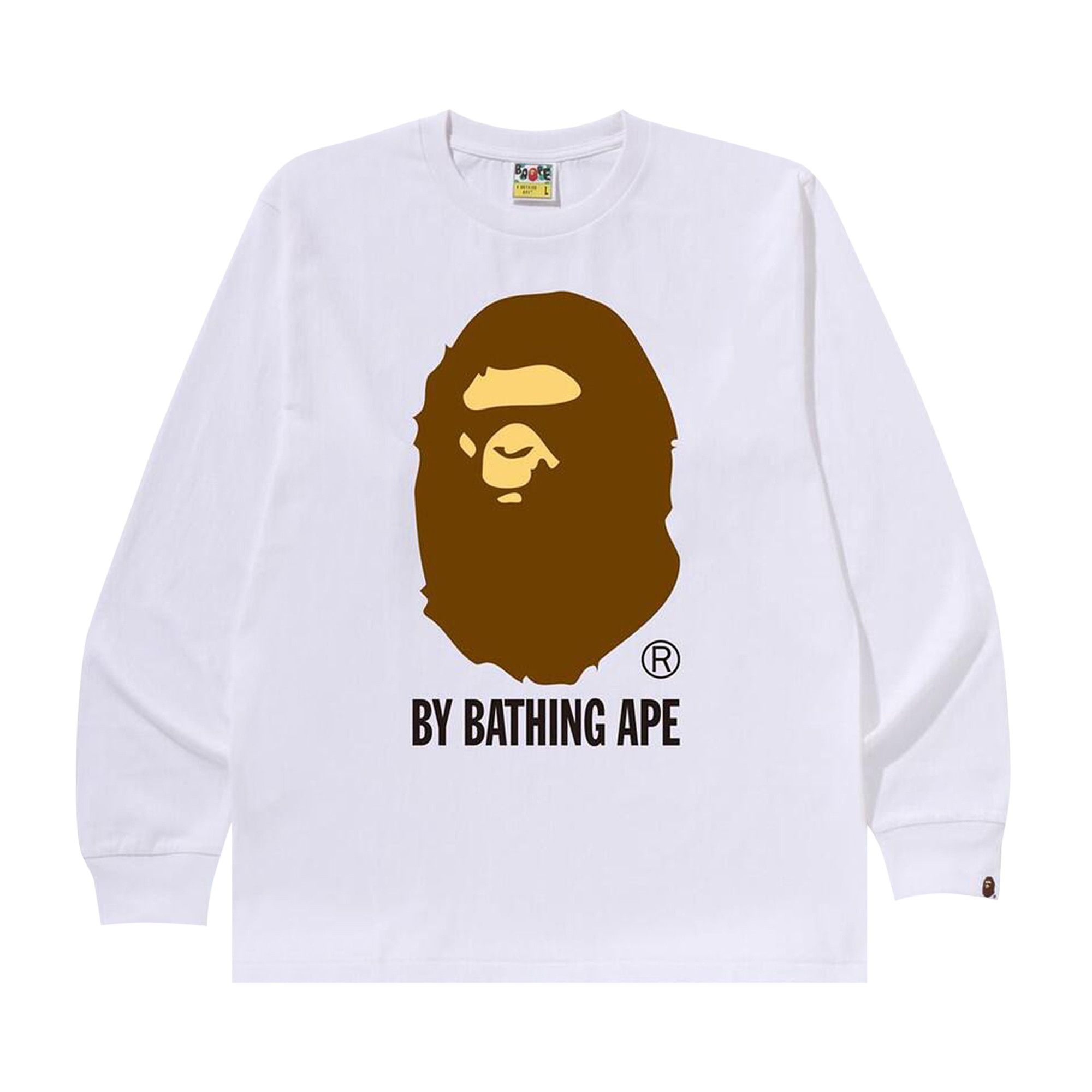 Buy BAPE By Bathing Ape Long-Sleeve Tee 'White' - 1K80 111 015