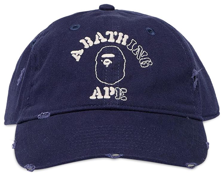 BAPE Worn Out College Cap Navy