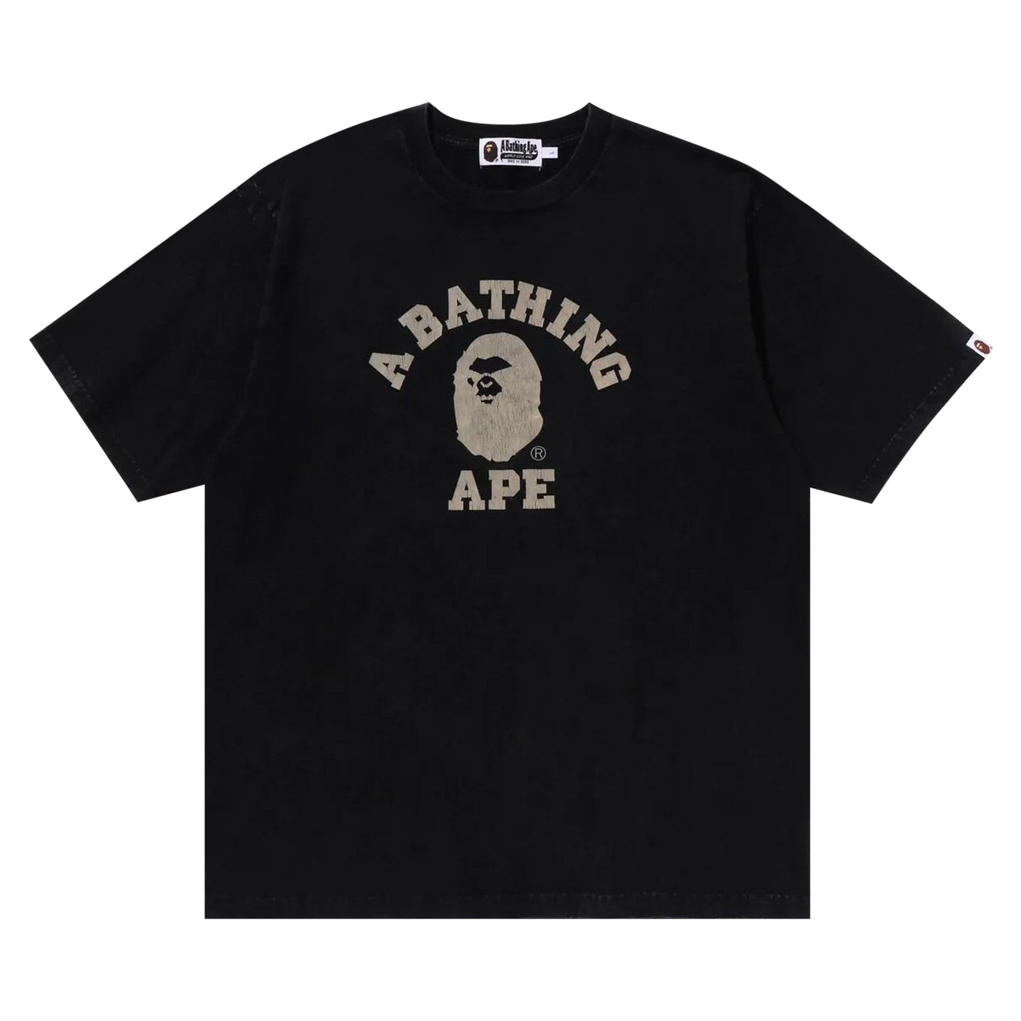 Buy BAPE Overdye College Relaxed Fit Tee 'Black' - 1K70 109
