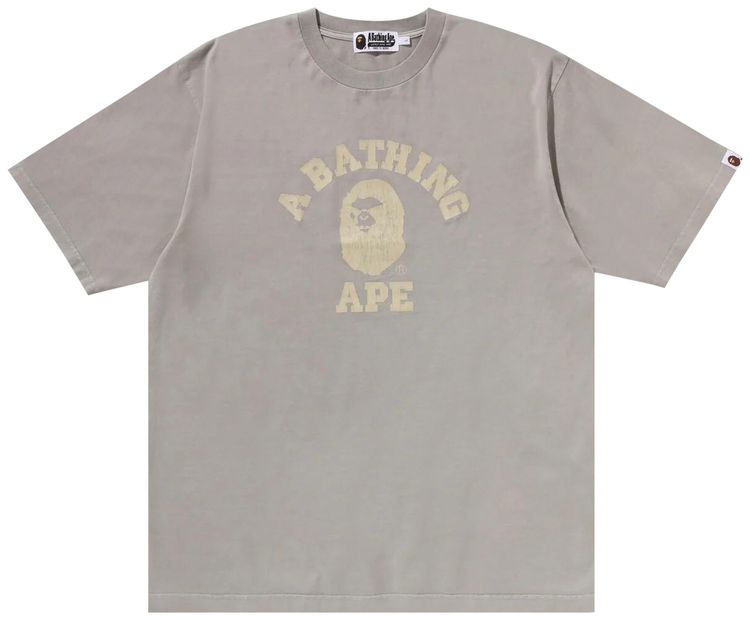 BAPE Overdye College Relaxed Fit Tee Ivory