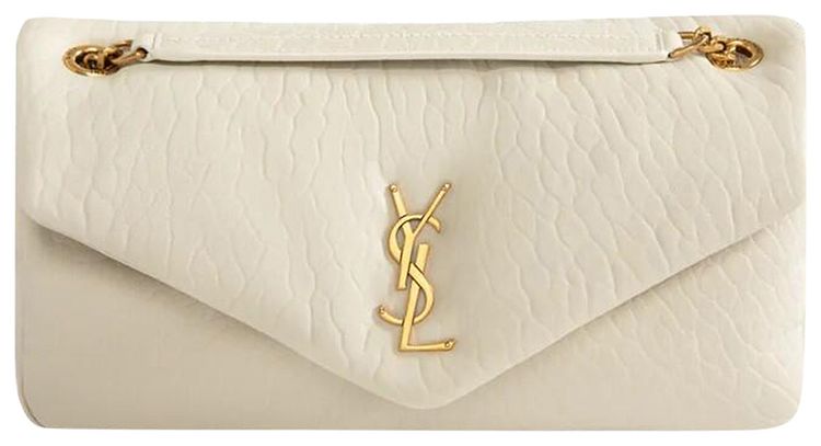 Saint Laurent Medium Calypso Chain Bag Crema