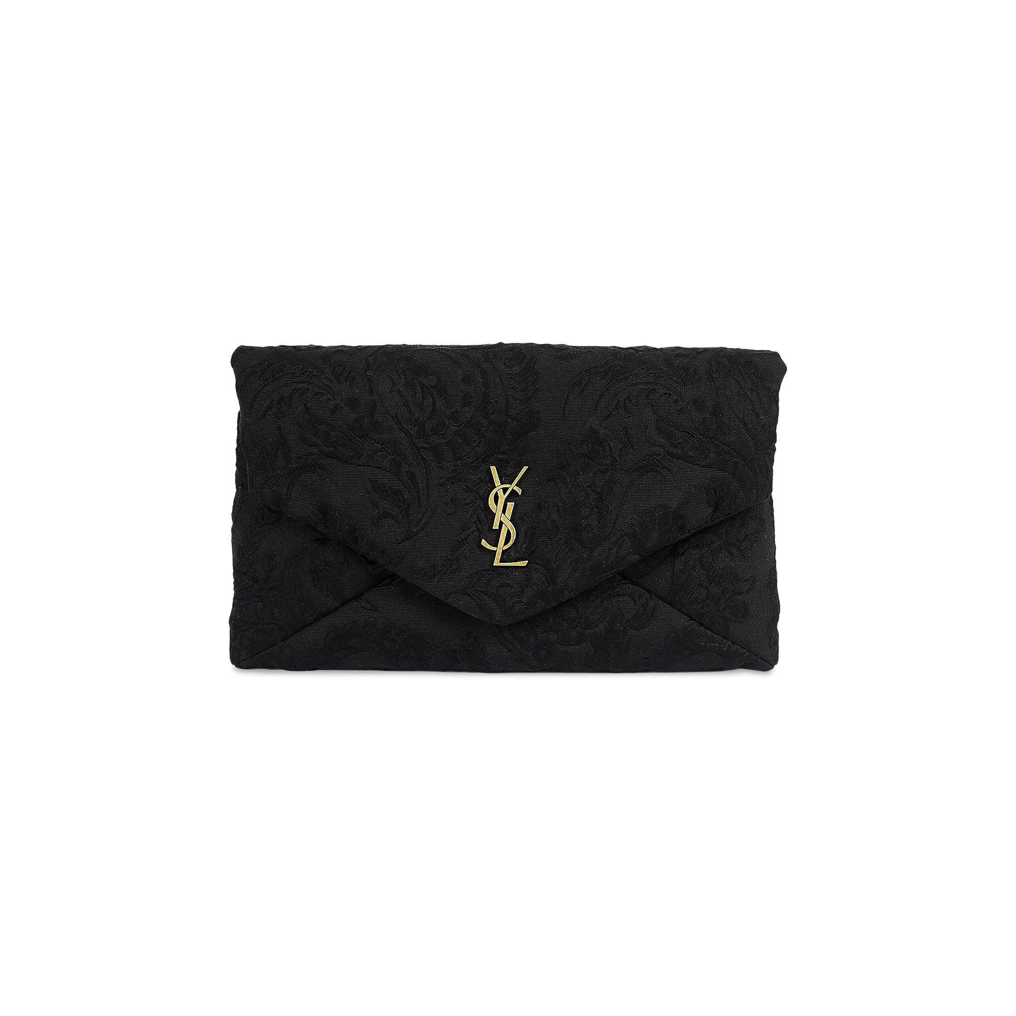 VIP【関税送料無料】希少 SAINT LAURENT THONGS Buy Saint Laurent Large Nylon Pouch 'Black' - 778185 FADT2
