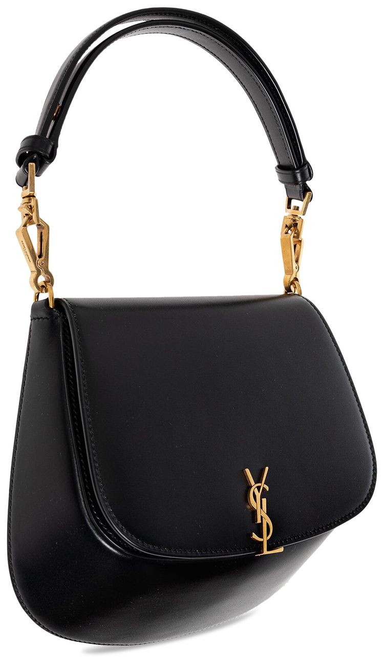 Saint Laurent Voltaire Leather Top Handle Black