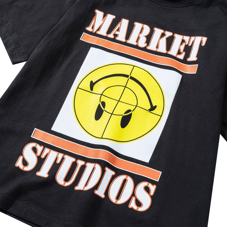Market Smiley Focus T Shirt Washed Black