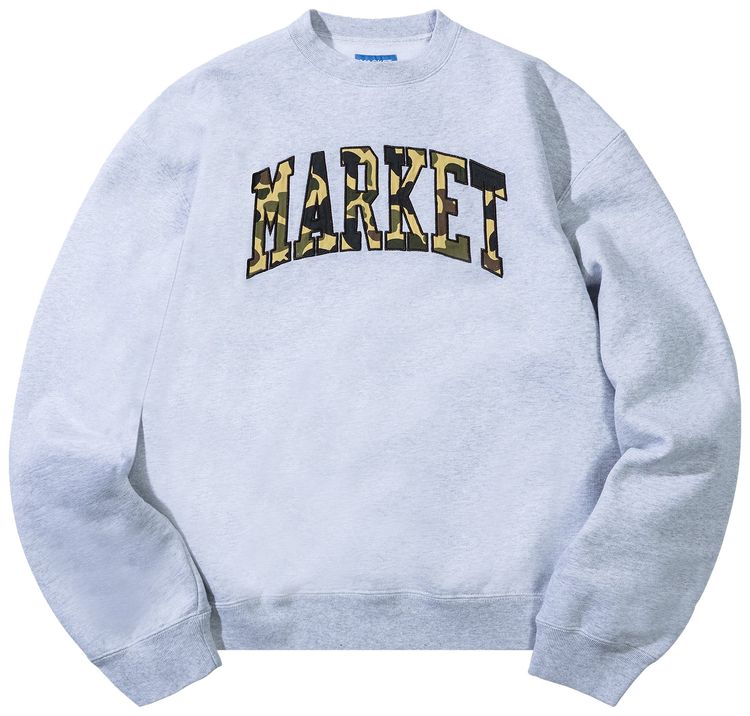 Market Duck Camo Arc Crewneck Ash