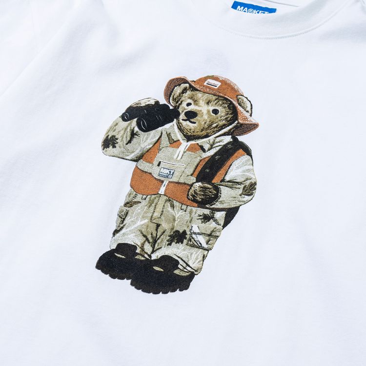 Market Hunter Bear T Shirt White