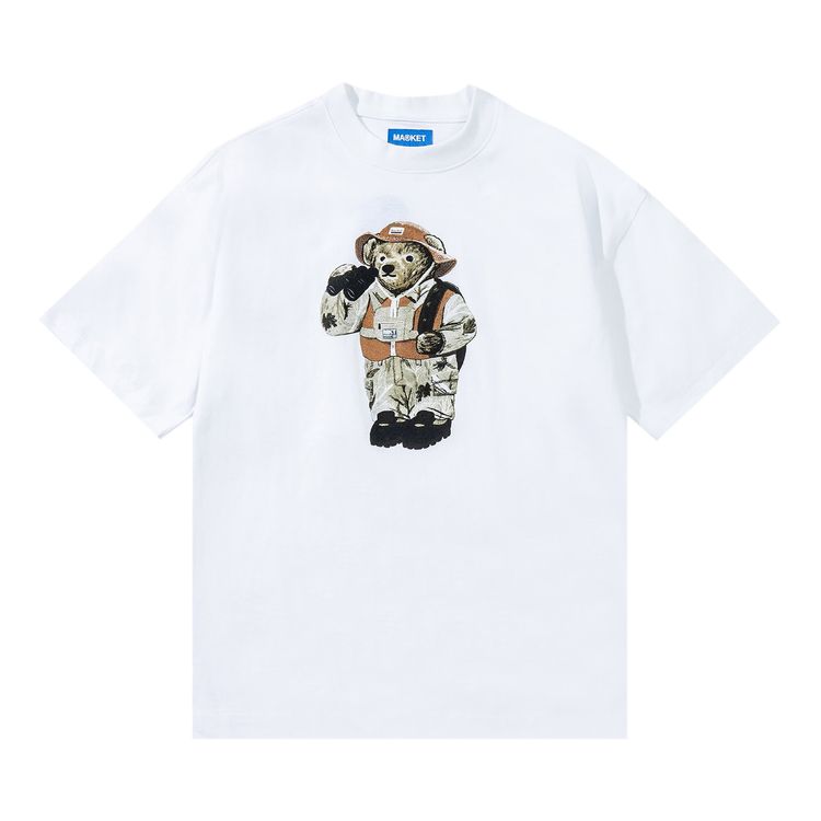 Market Hunter Bear T Shirt White