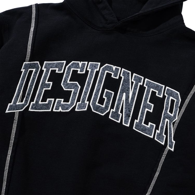 Market Designer Split Hoodie Washed Black