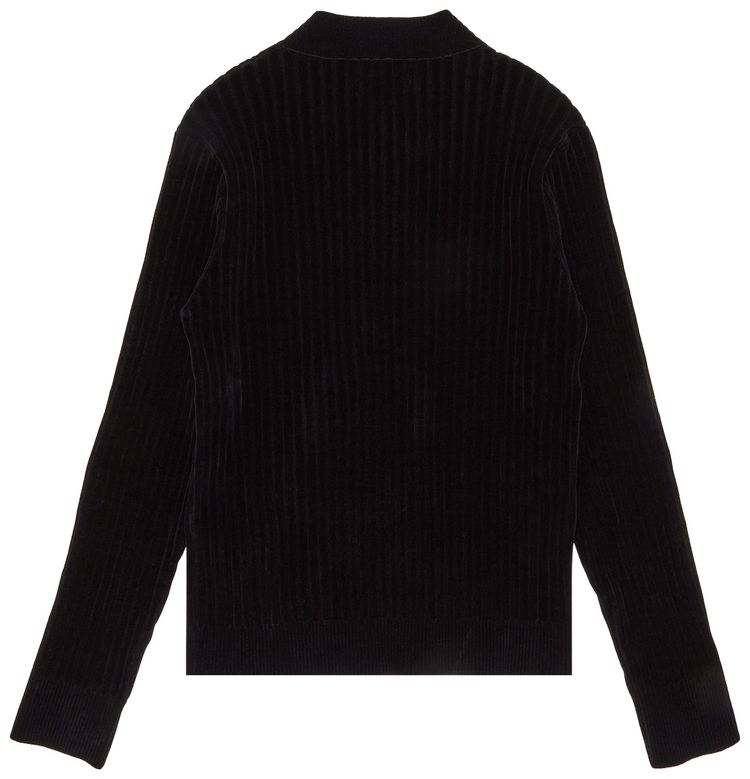 Martine Rose Chenille V Neck Jumper BlackBeige