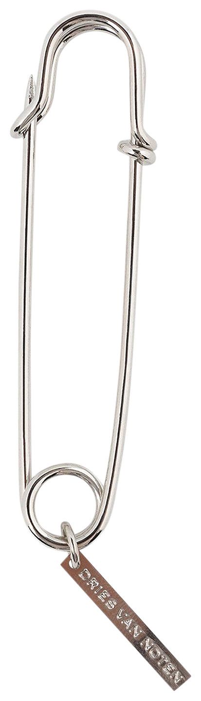 Dries Van Noten Precious Plated Brass Brooch Antic Silver