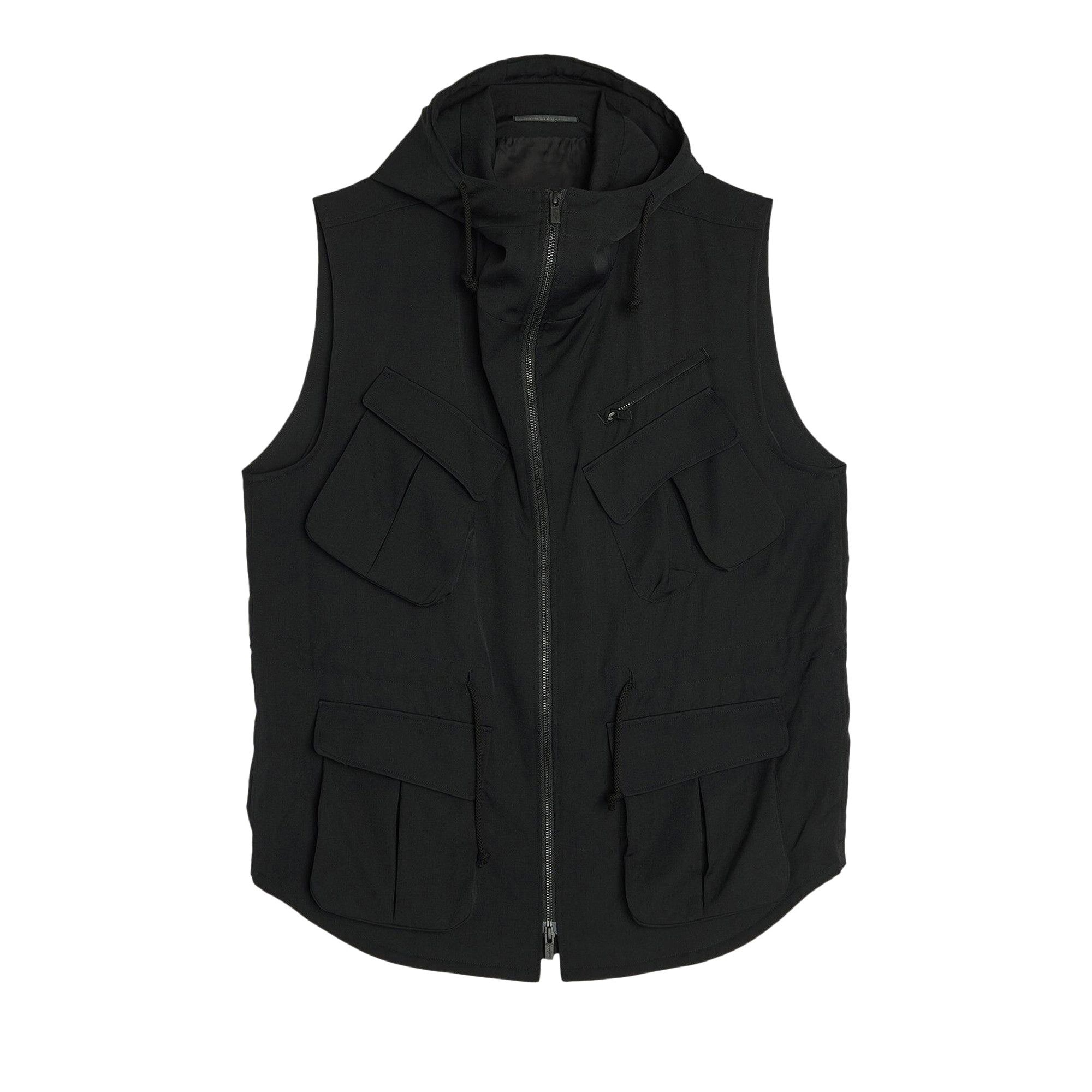 Buy Yohji Yamamoto Pour Homme Wrinkle Gabardine Hooded Vest
