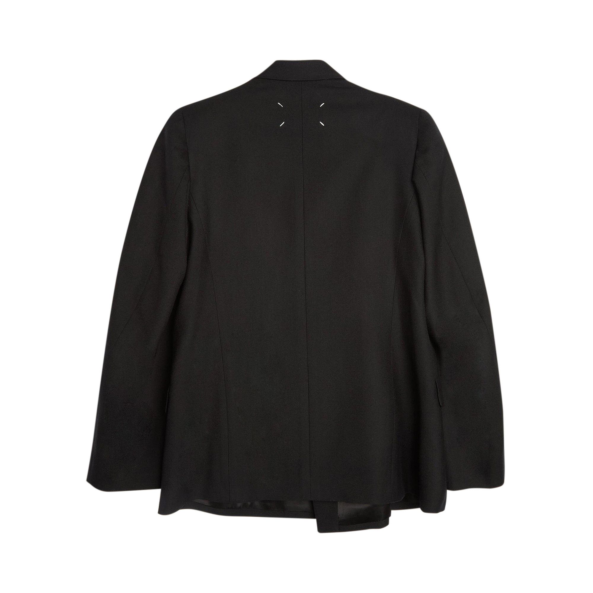 Buy Maison Margiela Wool Flannel Blazer Jacket 'Black