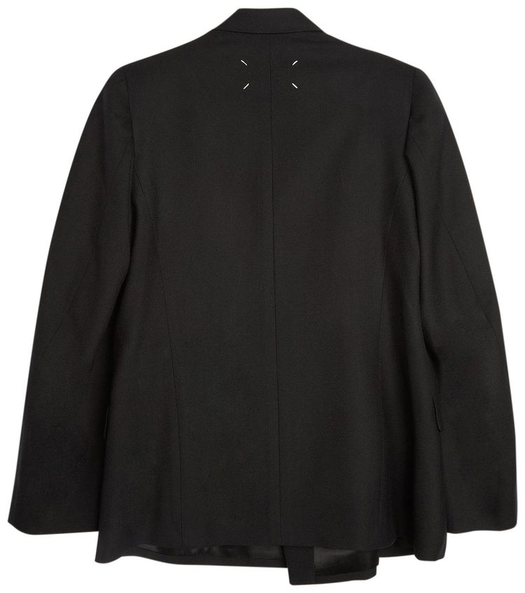 Maison Margiela Wool Flannel Blazer Jacket Black