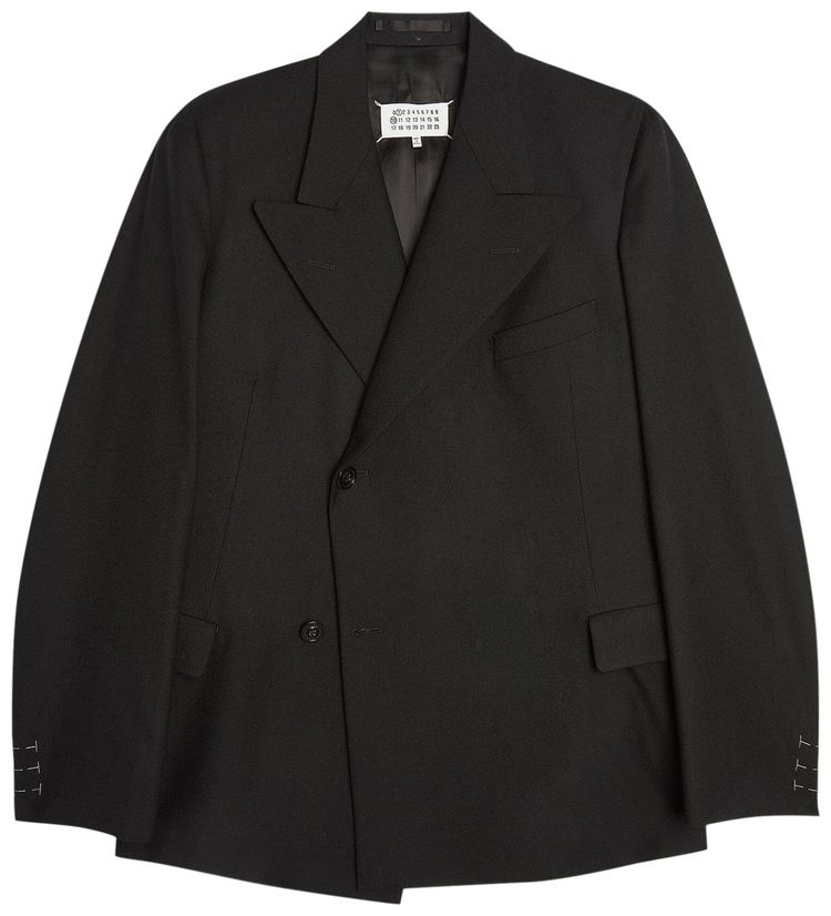 Maison Margiela Wool Flannel Blazer Jacket Black