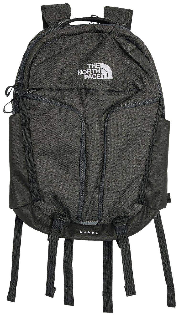 The North Face Surge Backpack Asphalt Grey Light HeatherTNF Black