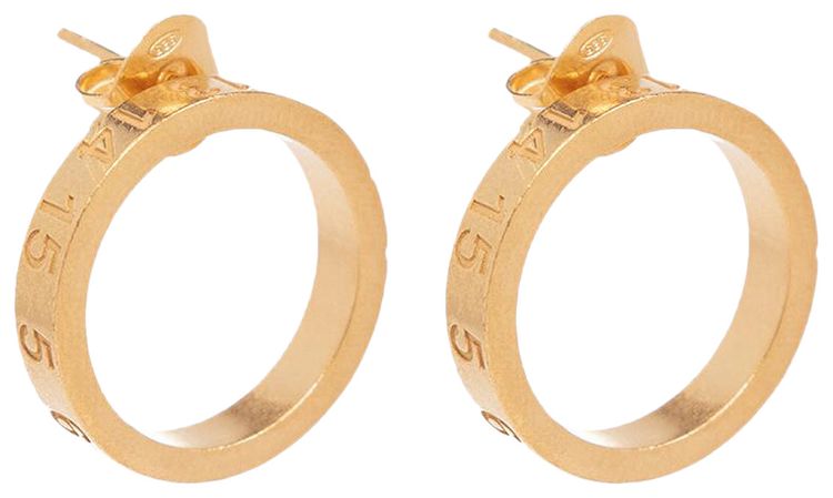 Maison Margiela Number Logo Earrings Gold
