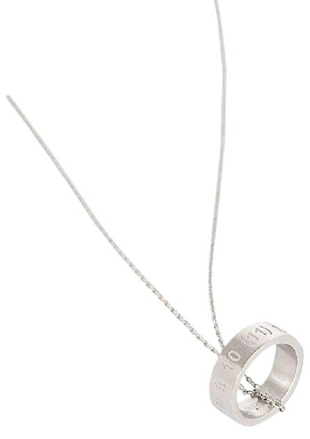 Maison Margiela Number Logo Ring Necklace Silver