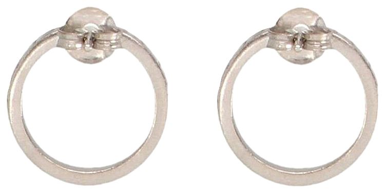 Maison Margiela Number Logo Earrings Silver