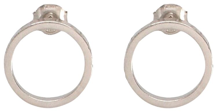 Maison Margiela Number Logo Earrings Silver