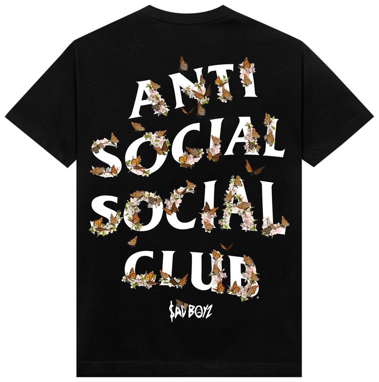 Anti Social Social Club x Sadboyz Sakura Tee Black