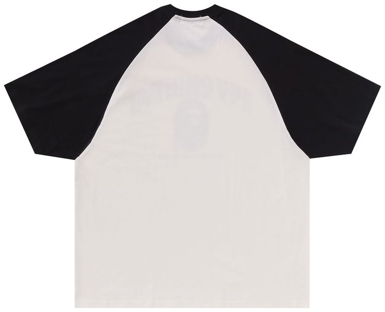 BAPE College Relaxed Fit Raglan Tee Ivory