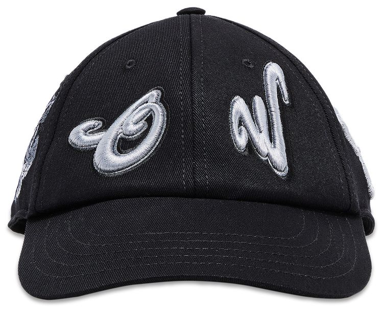 Off White Varsity Baseball Cap BlackGrey