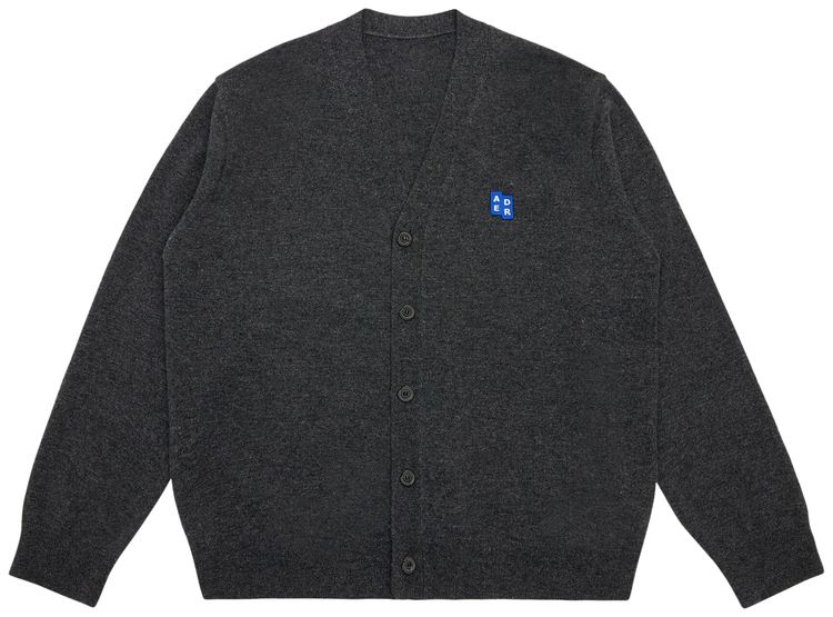 Ader Error TRS Tag Cardigan Charcoal