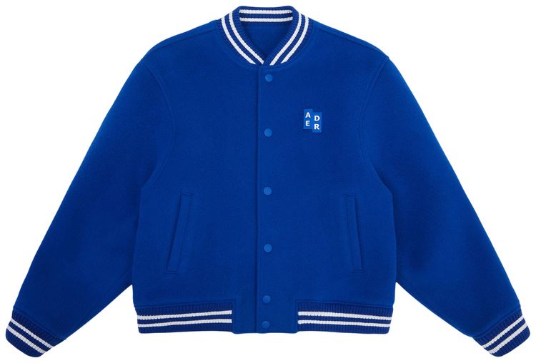 Ader Error TRS Tag Varsity Jacket Blue