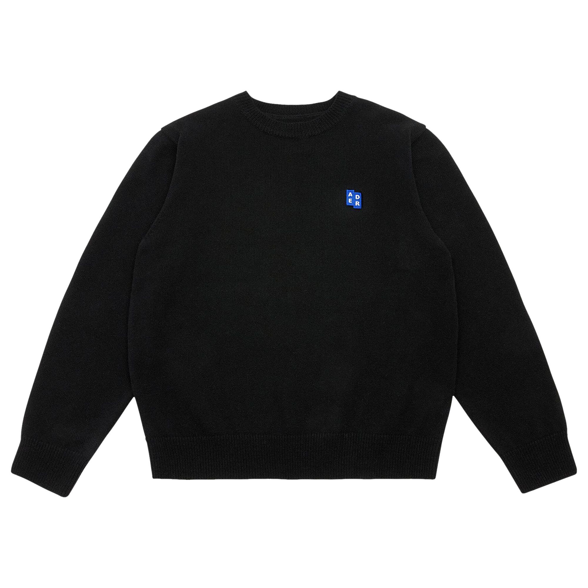 Buy Ader Error TRS Tag Drop Shoulder Sweater 'Black