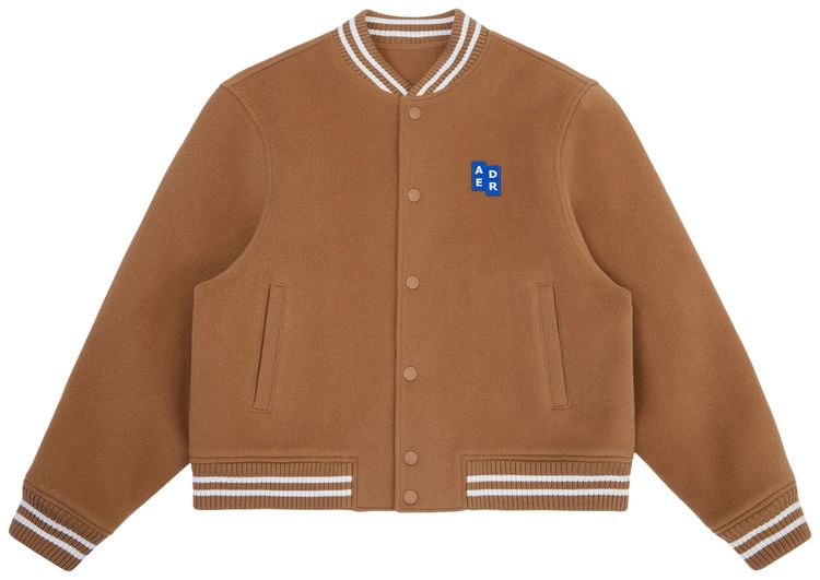 Ader Error TRS Tag Varsity Jacket Camel