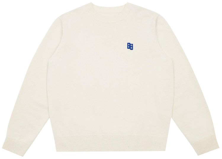 Ader Error TRS Tag Drop Shoulder Sweater Oatmeal