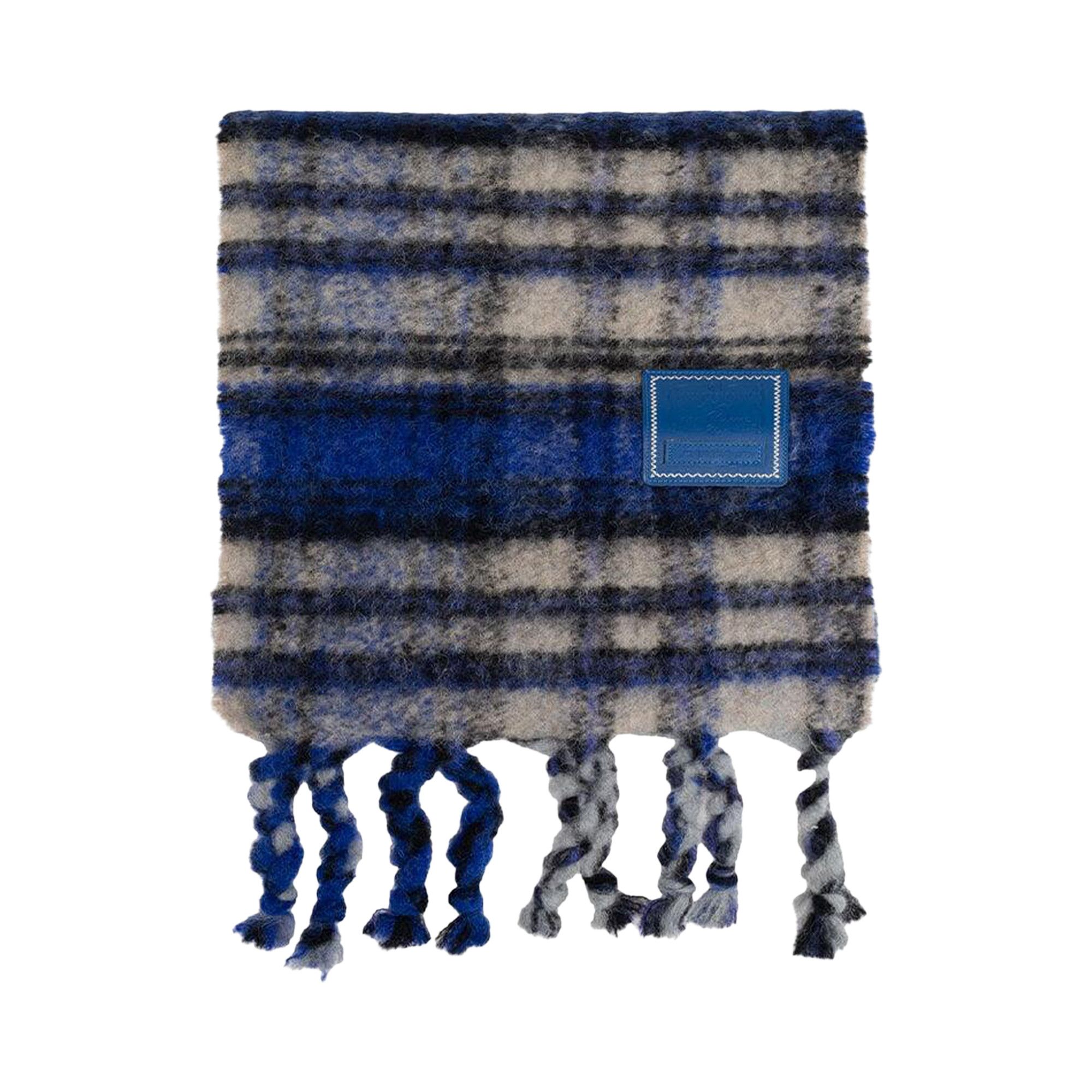 Buy Ader Error Logo Patch Check Scarf 'Blue' - BN01FWAC0402BL | GOAT