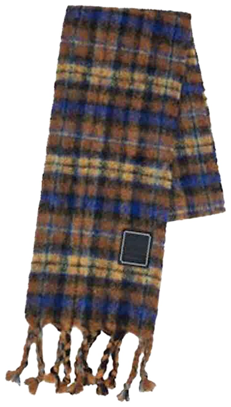 Ader Error Logo Patch Check Scarf Brown