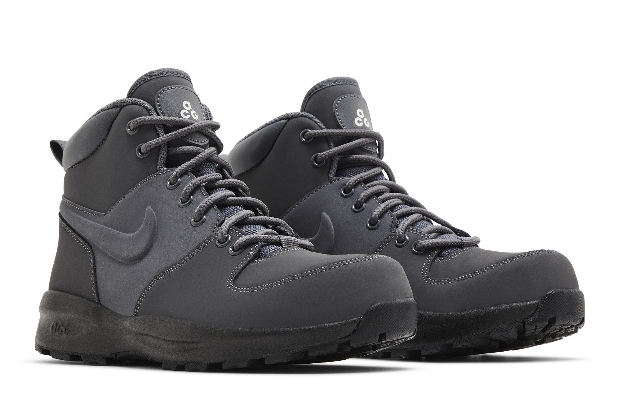 nike manoa leather boots grey