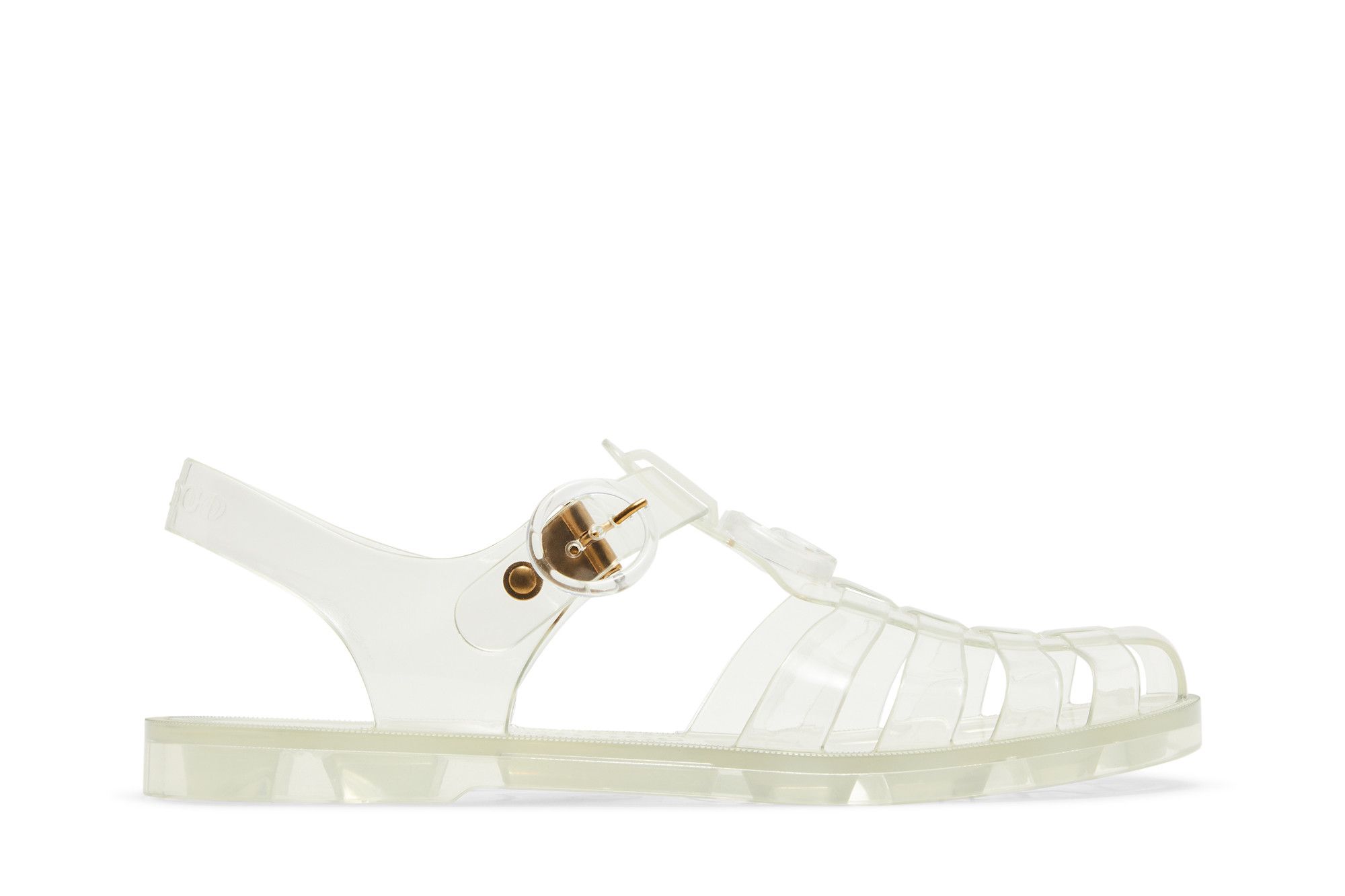 Size 4.0 Gucci Wmns GG Fisherman Sandal Clear