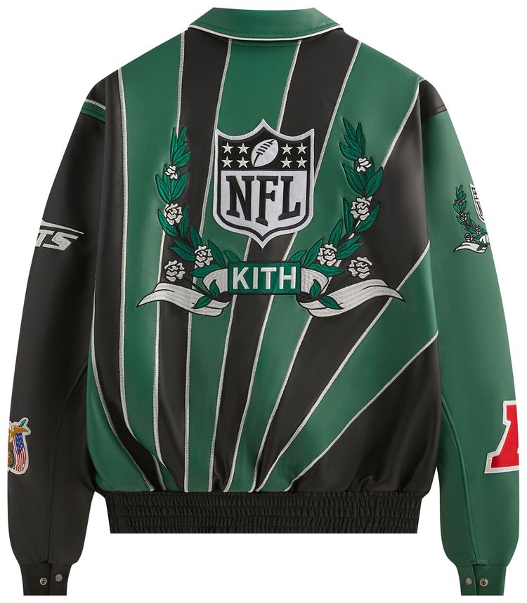 Kith  Jeff Hamilton for the NFL Jets Leather Varsity Jacket Jets