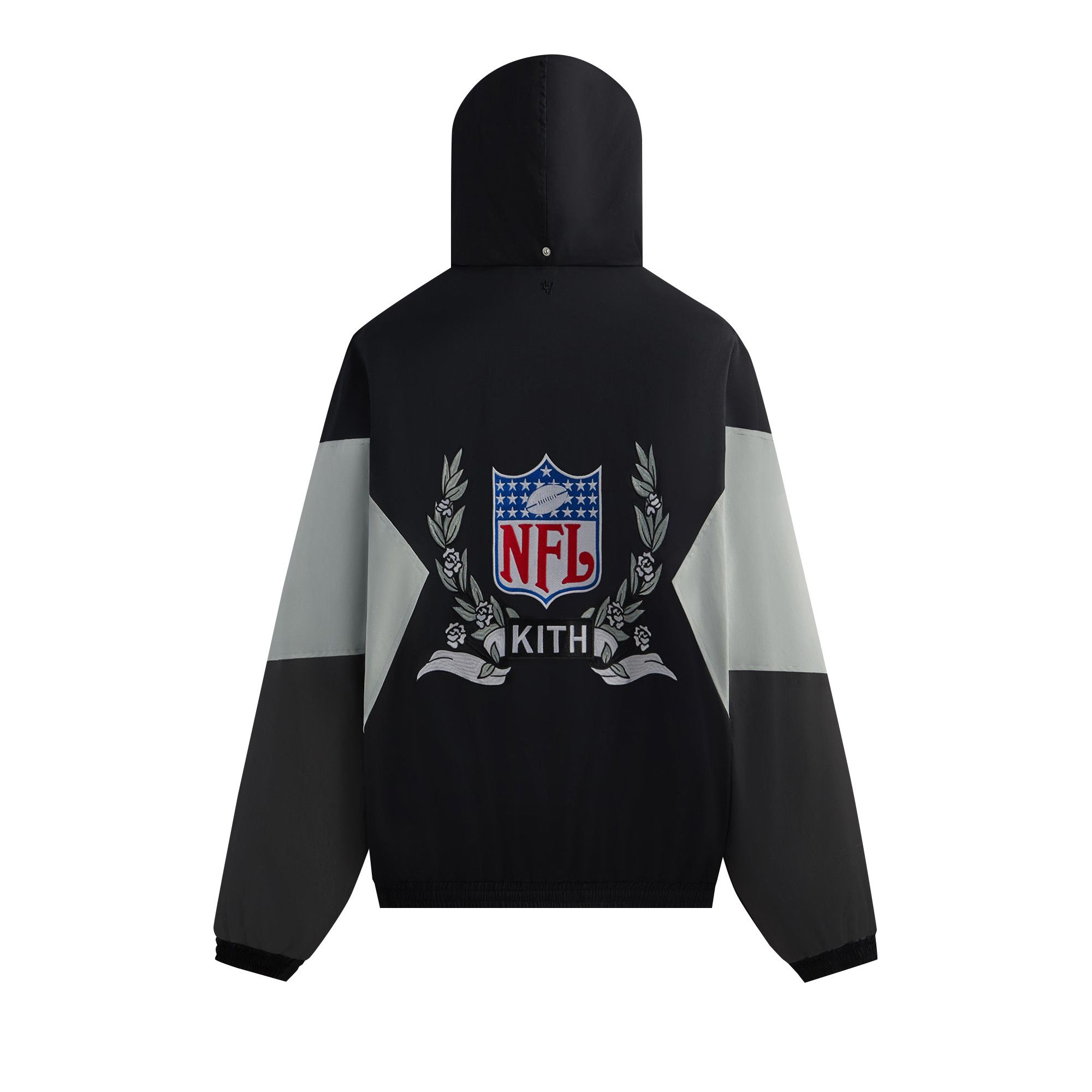 Buy Kith 47 for the NFL Raiders Quarter Zip Anorak With Hood Black KHM010679 001 GOAT CA