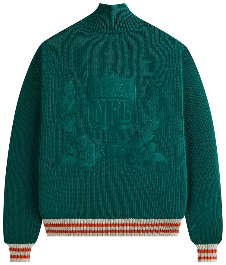Kith  47 for the NFL Dolphins Wyona Full Zip Sweater Center