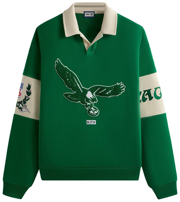 Kith  47 for the NFL Eagles Nelson Collared Pullover Parrot