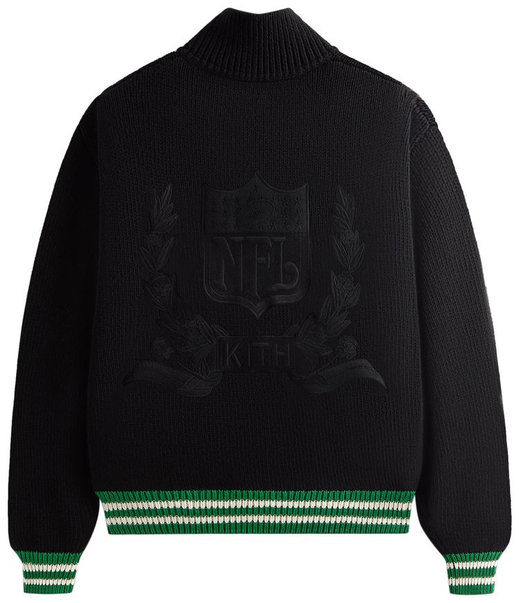 Kith  47 for the NFL Jets Wyona Full Zip Sweater Black