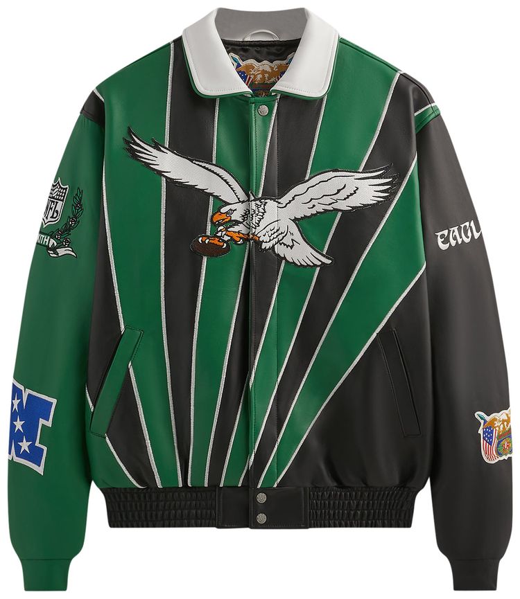Kith  Jeff Hamilton for the NFL Eagles Leather Varsity Jacket Eagles