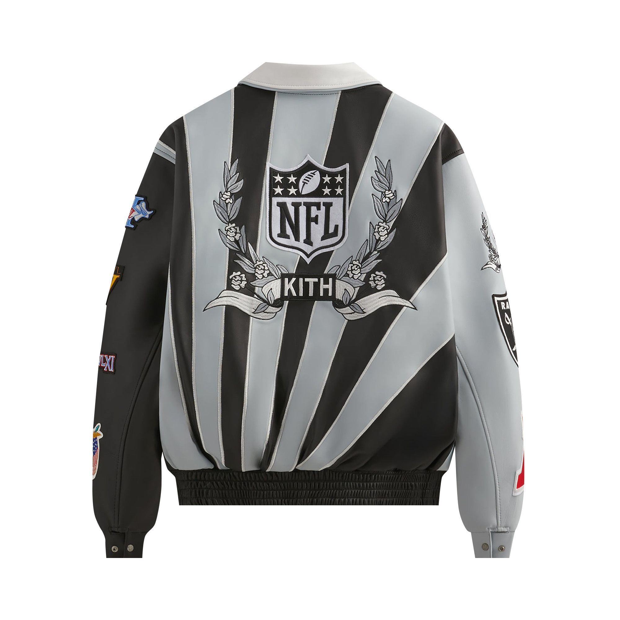 [古着] JEFF HAMILTON　RAIDERS　スタジャン　L VTG Distressed 90s NFL Jeff Hamilton LA Los Angeles Raiders