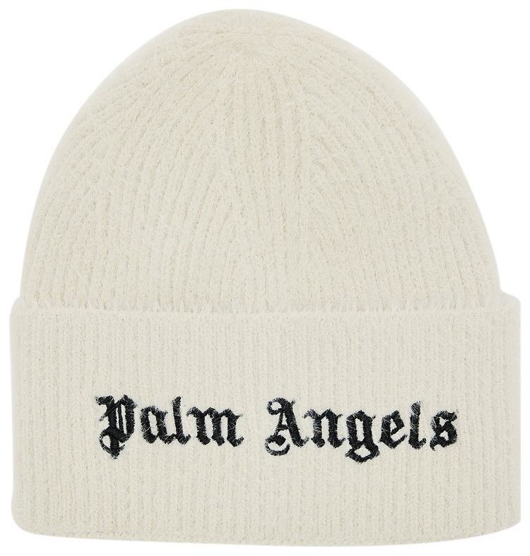 Palm Angels Classic Logo Maxi Beanie Off WhiteBlack