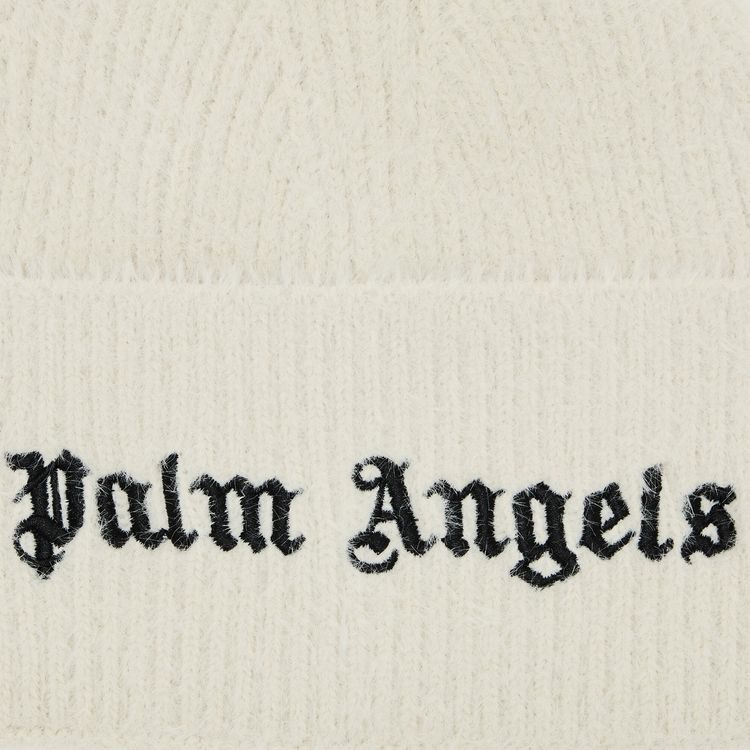 Palm Angels Classic Logo Maxi Beanie Off WhiteBlack