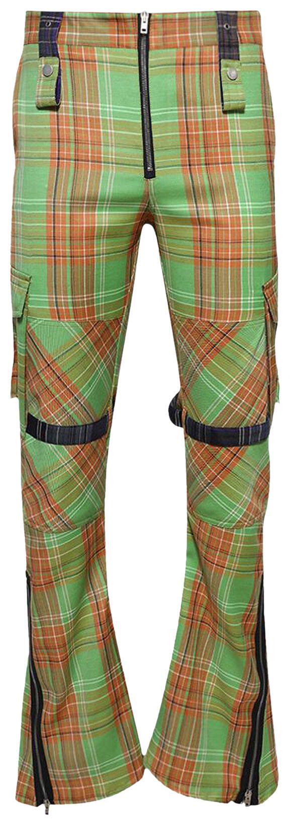 Acne Studios Cargo Check Trousers GreenBrown