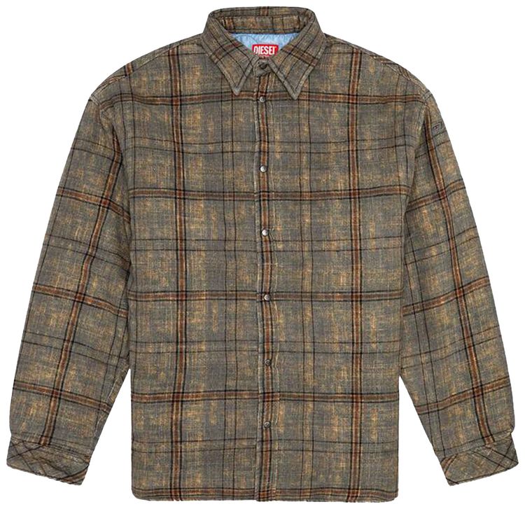 Diesel S Hamme Padded Jacket GreenBrown