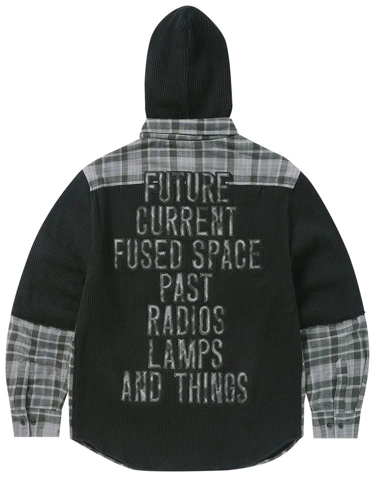 thisisneverthat FCP Plaid Check Hood Shirt Black