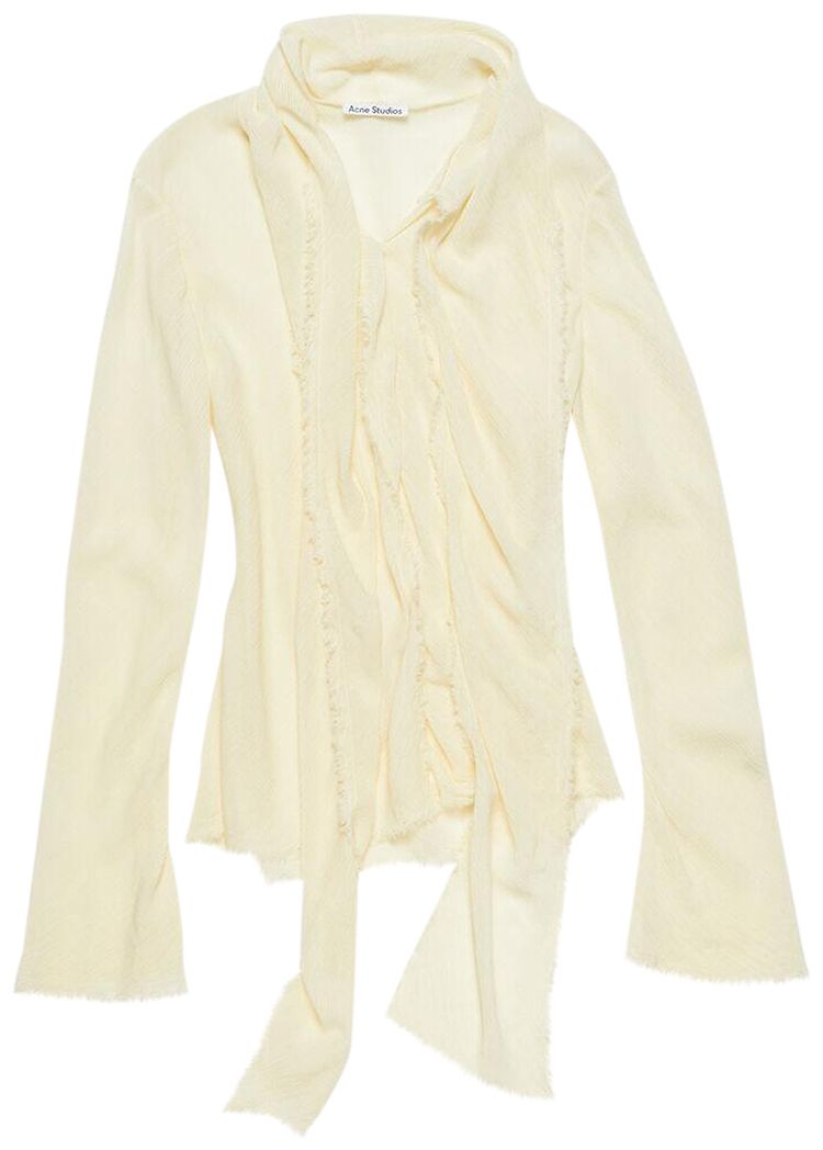 Acne Studios Crepe Scarf Blouse Warm White