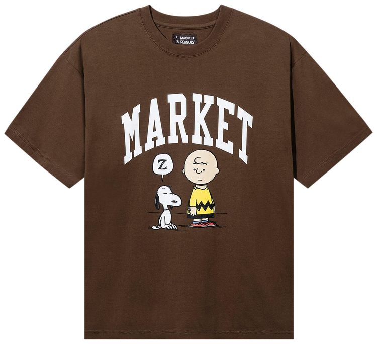 Market Peanuts Arc T Shirt Brown